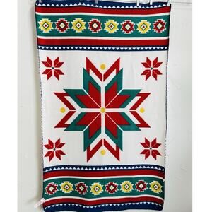 St Labre Indian School Blanket Southwest Aztec Native Throw SOFT Fleece Star Xma